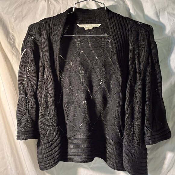 Peter Nygard Sweaters - Women's Peter Nygard Black Open Front Sweater Size Medium/Petite